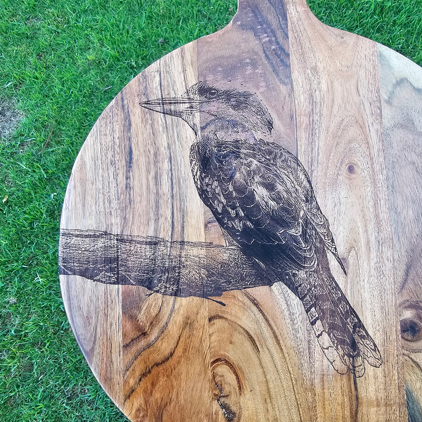 Kookaburra Round Paddle Chopping Board Serving Platter