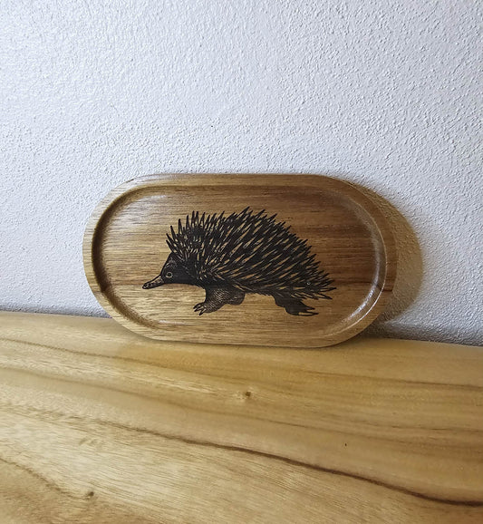 Echidna Australian Native Wood Trinket Tray Home Decor