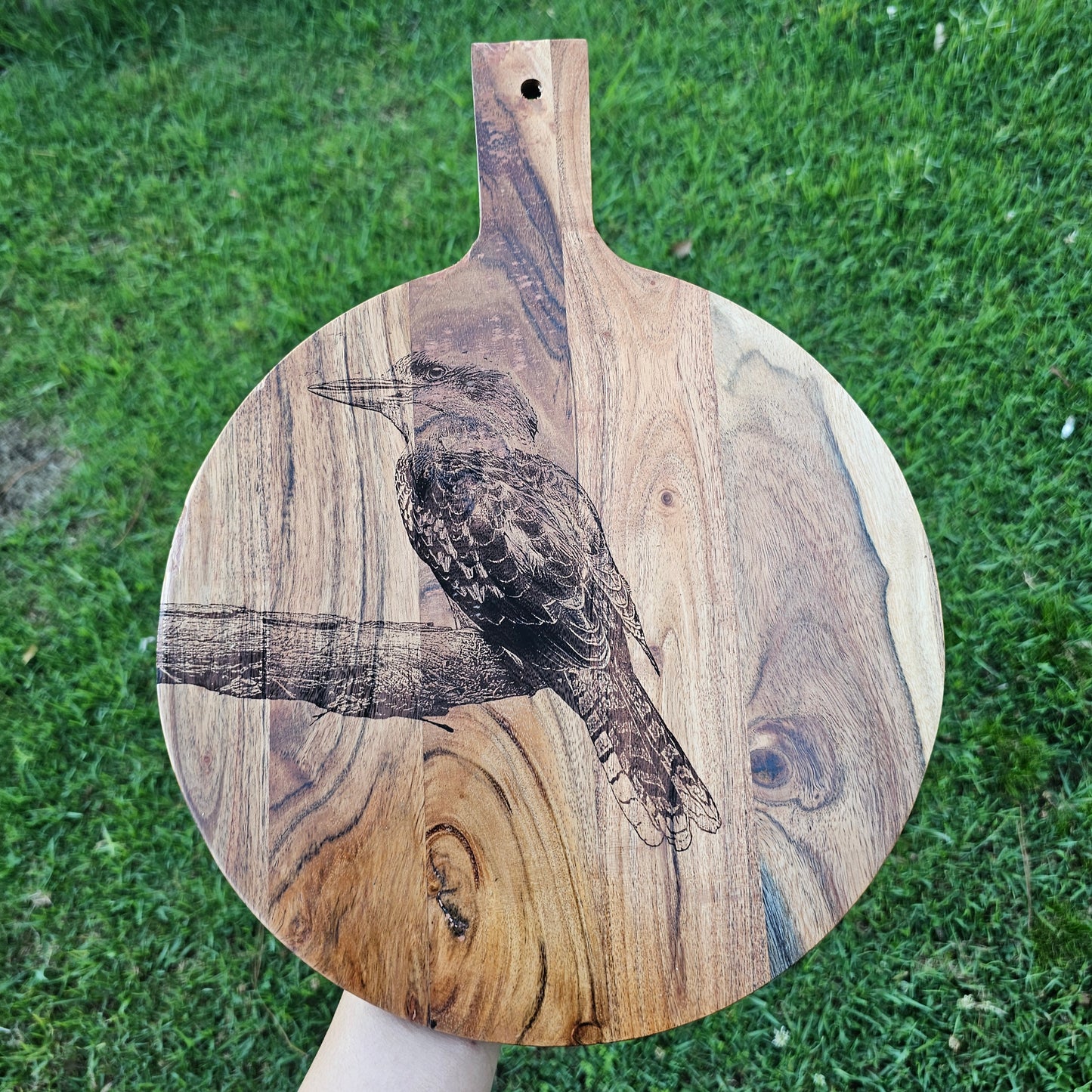 Kookaburra Round Paddle Chopping Board Serving Platter
