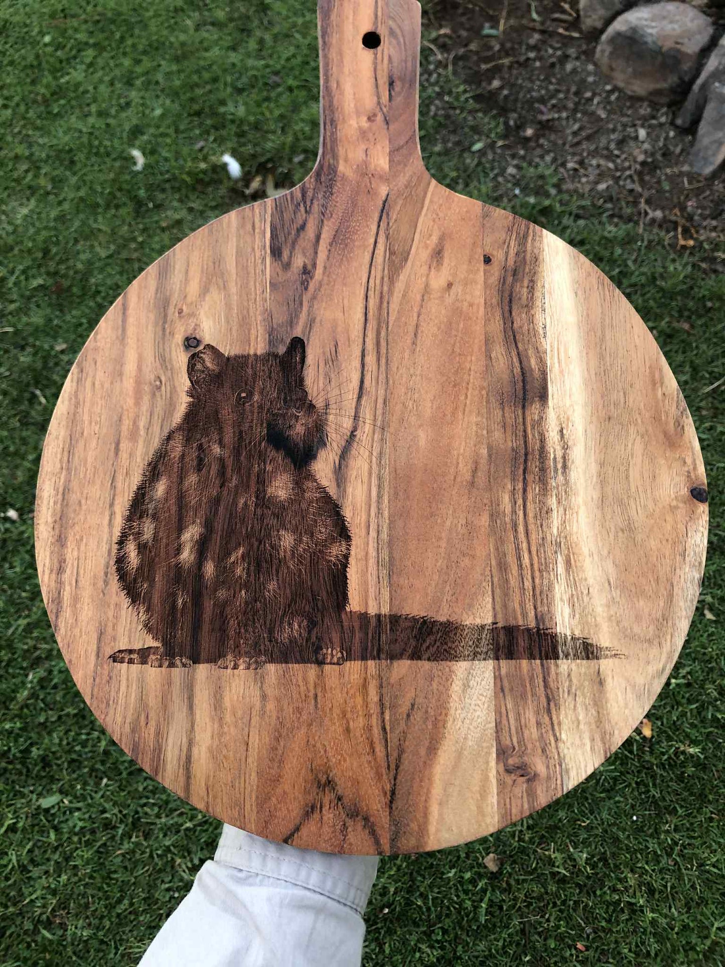 Eastern Quoll Australian Native Engraved Cutting Chopping Serving Board