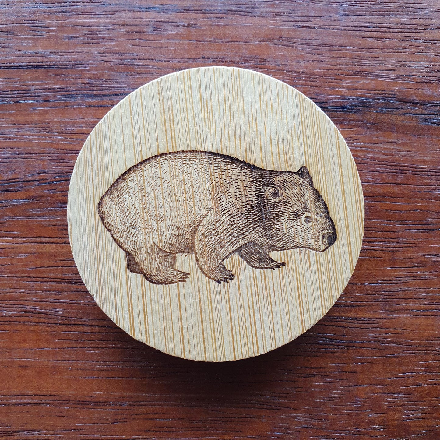 Wombat Australian Native Bamboo Wood Magnetic Bottle Opener Party Favour