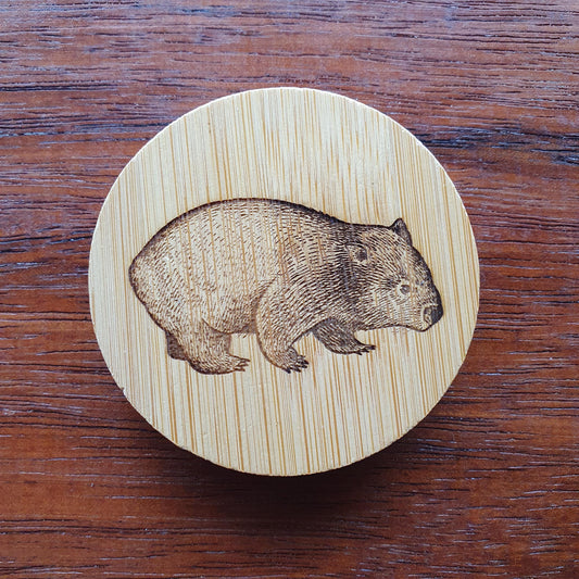 Wombat Australian Native Bamboo Wood Magnetic Bottle Opener Party Favour