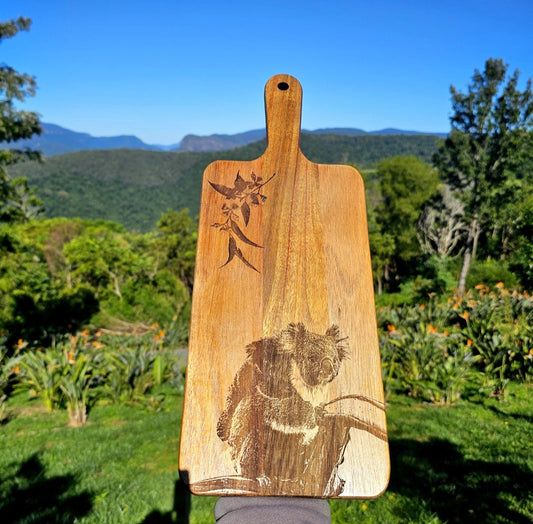 Koala Custom Engraved Australian Native Chopping Cutting Serving Board
