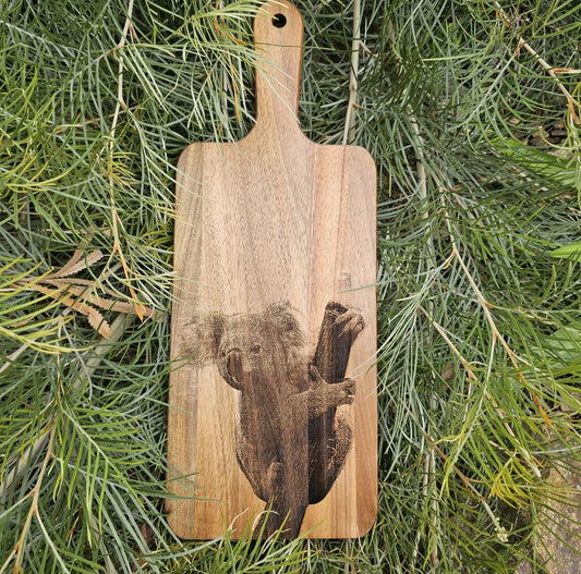 Koala Custom Engraved Australian Native Chopping Cutting Serving Board